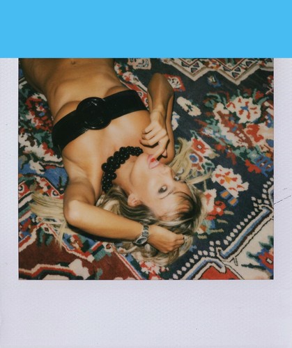Vintage polaroid blonde woman - vintage,