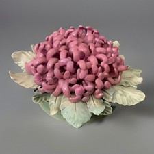 Flower Chrysanthemum Ceramic Mural Slipper Handmade France 1940-60