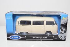 B63 1:24 WELLY VW VOLKSWAGEN BUS T2 TRANSPORTER 1972 CREAM MIB