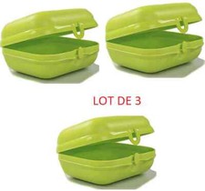 TUPPERWARE Boite à gouter VERT LOT DE 3 Oyster Box 36772 Éco Bêtises Taille 3