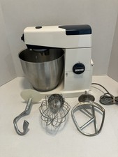 Vtg Kenwood Major Stand Mixer Model A717 LARGE White and Blue Unique NICE