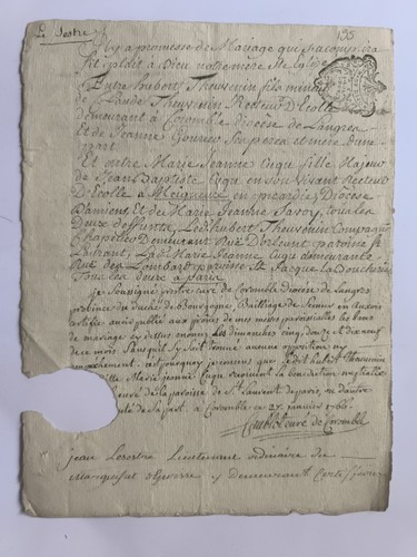 1766 certificat de - 1766, promesse