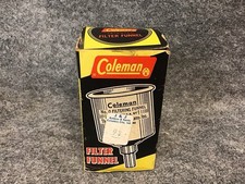 Vintage Coleman No. 0 Aluminum Filter Funnel w/ Original Box 199B1111 2 Filters