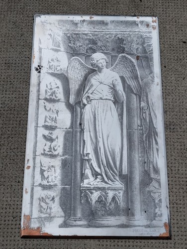 Ancienne matrice plaque cuivre - ancienne,