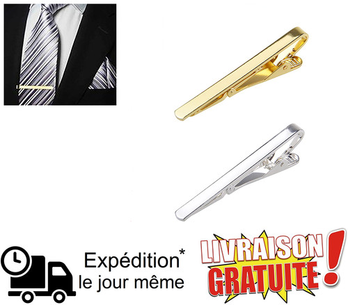 Lot pince cravate homme - 2, à