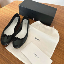 Repetto Cendrillon Baby Ballerina Round Toe Flat Pumps Size 40 Black with Box