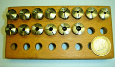 TRÈS  BELLE SERIE DE 14 PINCES BERGEON POUR TOUR D'HORLOGER  EN B8 /8 MM