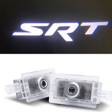 2x White SRT HD Led Light Car Door Projector For Dodge-Charger 2006-2021