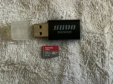 Digishuo RaspberryPi 4 USB sdcard adapter w/ Sandisk Ultra 32gb sdcard included