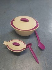 Tupperware cocotte iso duo 4.3 litre est saucier beige rose violet pas utiliser 