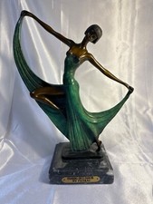 16” Bronze Art Deco Dancer by “Fayral”