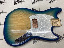 Warmoth Mustang Style Electric Guitar Body Ash Blueburst