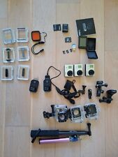 Go PRO HERO 3 lot de 3 cameras et acessoires nombreux . Voir Photo