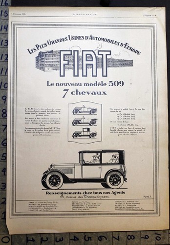 1925 fiat model 509 sedan - model,