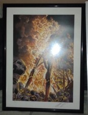 SIDESHOW TERMINATOR BURNING EARTH ART PRINT BY ALEX ROSS