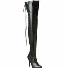 thigh boots Black patent 12cm