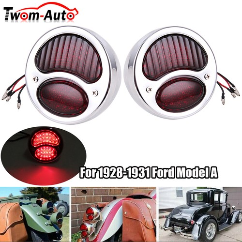 Pair chrome brake - stop, tail