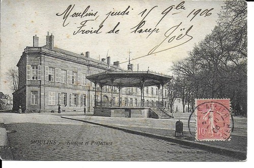 France cpa circulee moulins - france,