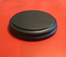 Socle Support Rond  bois noir Diamètre 15,5 cm 