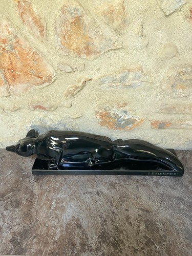 Sculpture renard noir charles - noir,