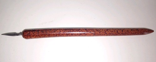 Ancien porte plume bois - plume, en