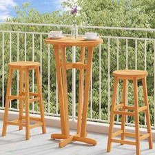 Table de Bar de Jardin Meuble Bistrot Terrasse Bois d'Acacia Solide vidaXL