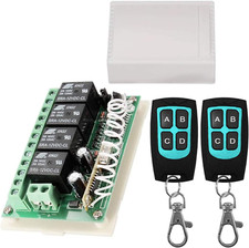 12V Relay Remote Switch Wireless RF Remote Control Switch 4 Channel Relay