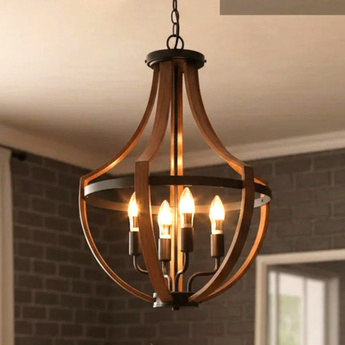 Farmhouse wooden chandelier - wooden,