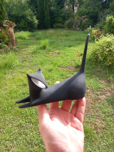Figurine royal dux chat noir - figurine,