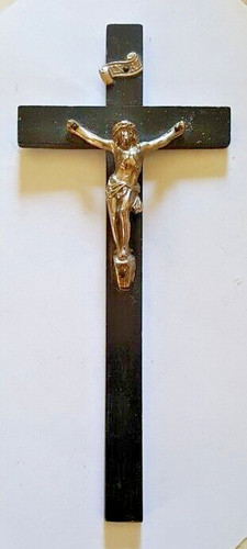 Crucifix métal sur - , support