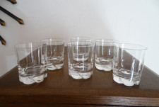 6 verres à shot / digestif cristal Daum France modele BLANZEY signés - 6,7 cm