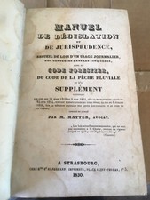 Vieux Livre Code Forestier 1830 XIX Eme Manuel Jurisprudence SILBERMANN MATTER