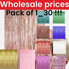2M-3M Foil Fringe Tinsel Shimmer Curtain Door Wedding Birthday Party Baby Shower