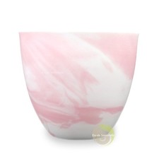 Photophore céramique marbré rose & blanc Escale Sensorielle