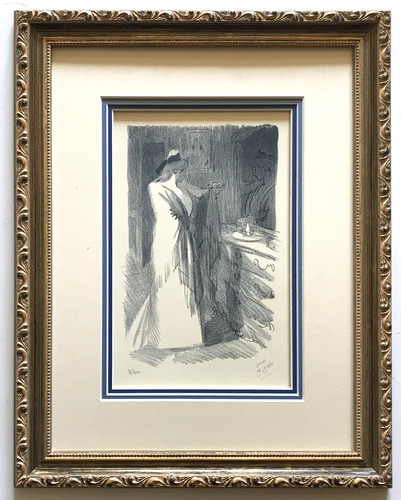 Lithographie signée léo - lithographie, de
