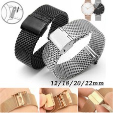 Bracelet De Montre Milanais Épais En Maille D'acier Inoxydable 12-22Mm /