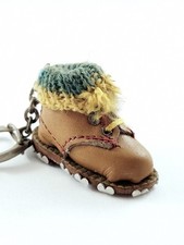 KEYCHAIN - boot, hiking shoe - 3D miniature - souvenir - 1960s -