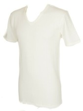 Veste homme maillot manches courtes col V  laine / coton RAGNO item 065458