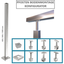 Poteau Montage au Sol 40x40