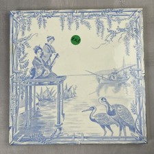 Carreau céramique ancien, carrelage, dessous de plat CREIL MONTEREAU ~20x20cm