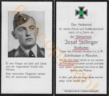 STERBEBILD  AVIATEUR  ALLEMAND