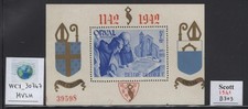 WC1_30747. BELGIUM. 1941 MONKS & ORVAL'S ABBEY souv. sheet. Sc. B303. MVLH