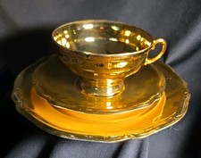 Waldershof Bavaria Gold Cup & Saucer, Dessert Plate Set, Made In Bavaria Germany