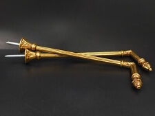 195mm, vintage set of 2 brass hooks, kiss door, curtains, pine cone