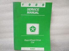 Manuel d'entretien voiture à traction arrière 1989 81-270-9001