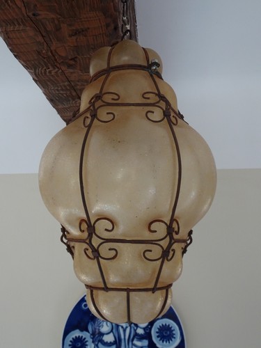 Ancien lustre cage verre - lustre,