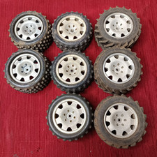 Vintage Rare Kyosho Optima Mid Wheel & Tires - Set of 8 Wheels