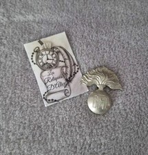 Insigne de béret police militaire PM Belge argenté