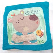 Lilliputiens Kiss, Cesar! Cloth Baby Book Finger Puppet Interactive toy crinkle