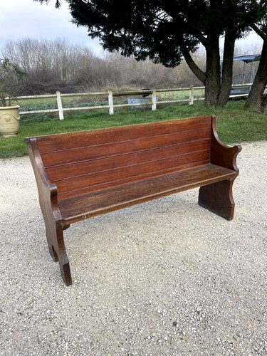 Banc église chêne en - banc,